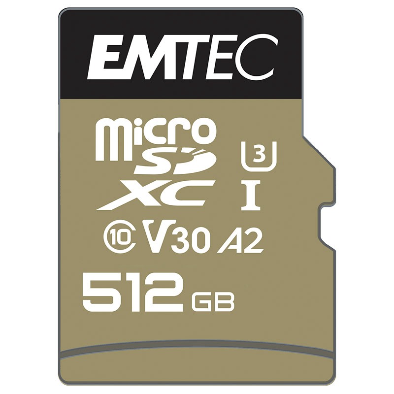 Carte Micro Sd Emtec 512 Go Uhs-i U3 V3