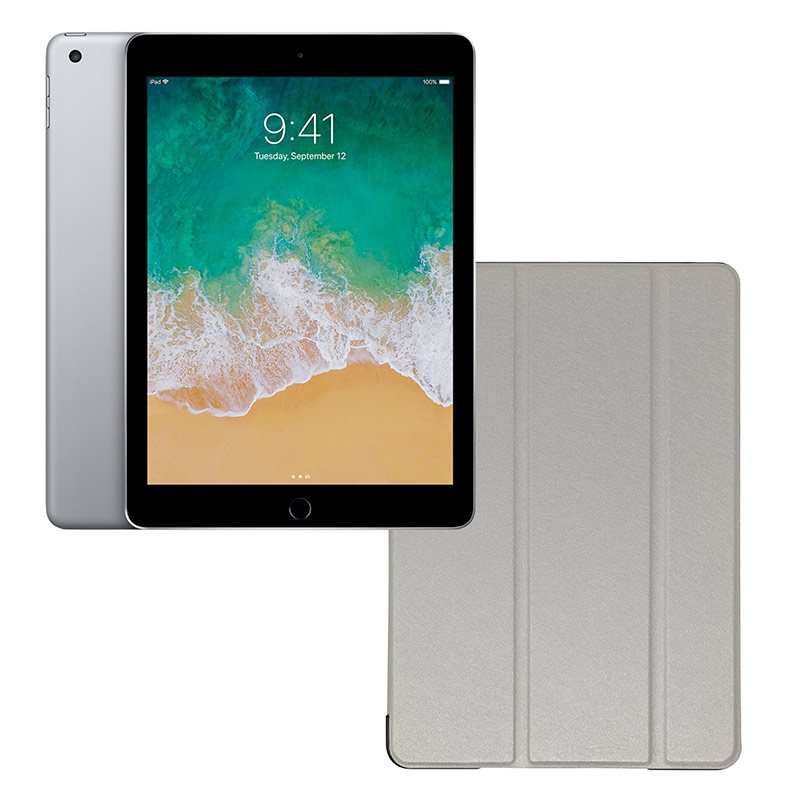 Apple Ipad 5 (2017) 32go Gris Wifi - Reconditionne Grade Eco + Coque