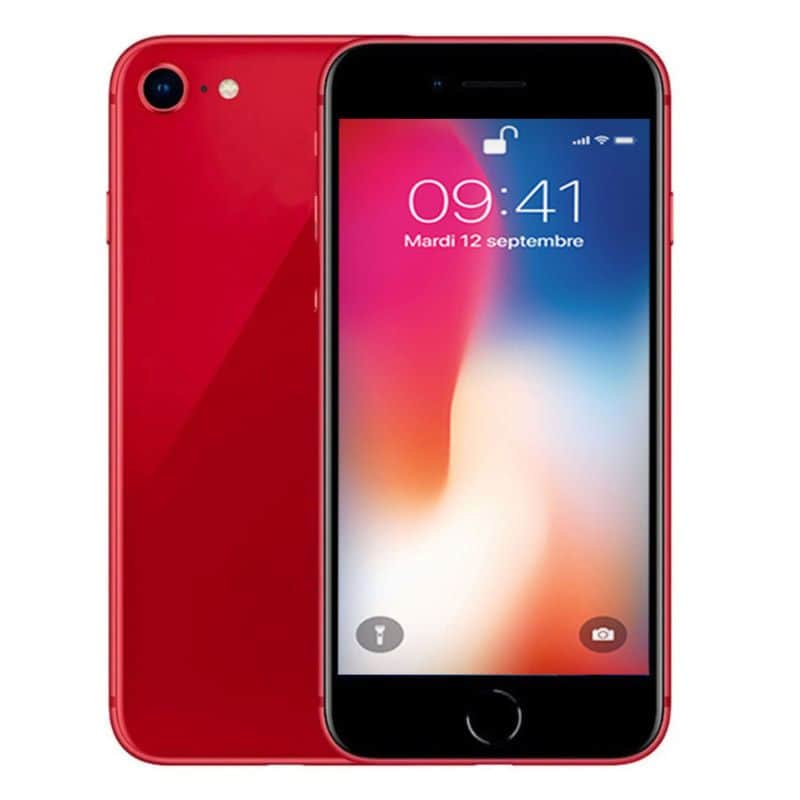 Apple Iphone 8 64 Go Rouge Reconditionne Grade eco + Coque