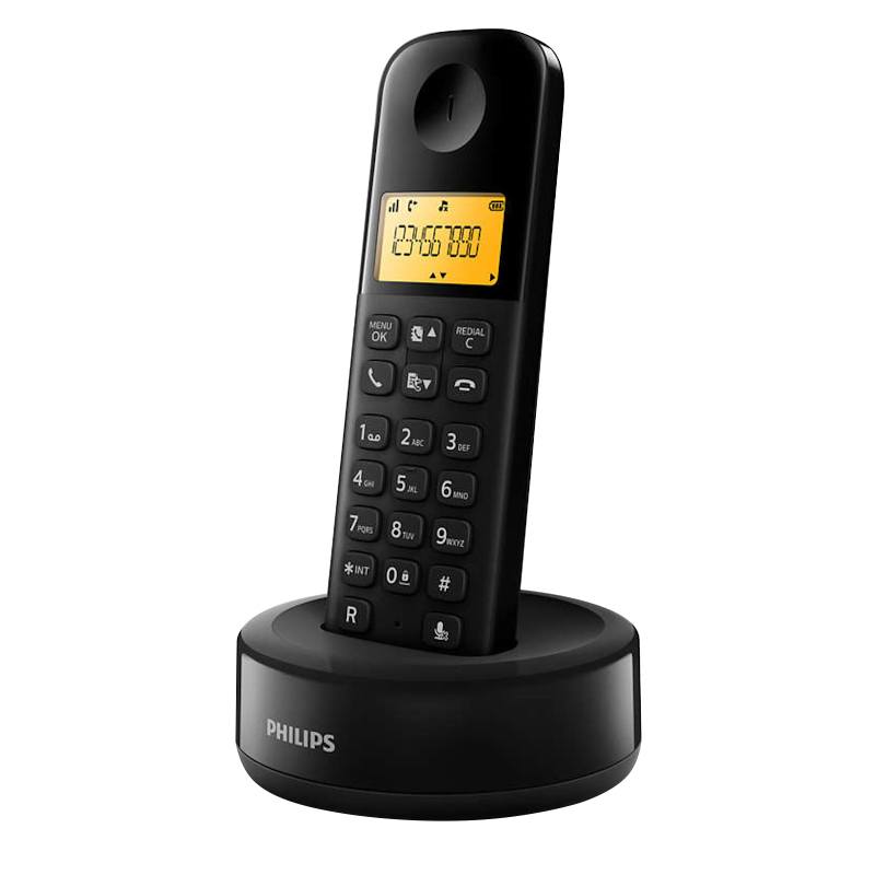 Téléphone Solo Philips D1601b Noir