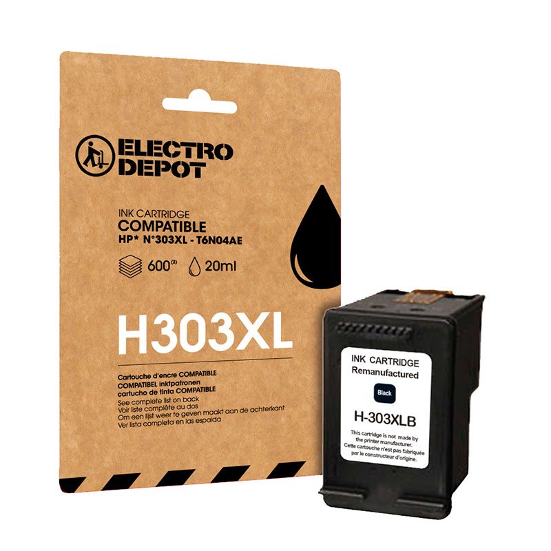 Cartouche d'encre ELECTRO DEPOT compatible HP H303 noir XL - Electro Dépôt