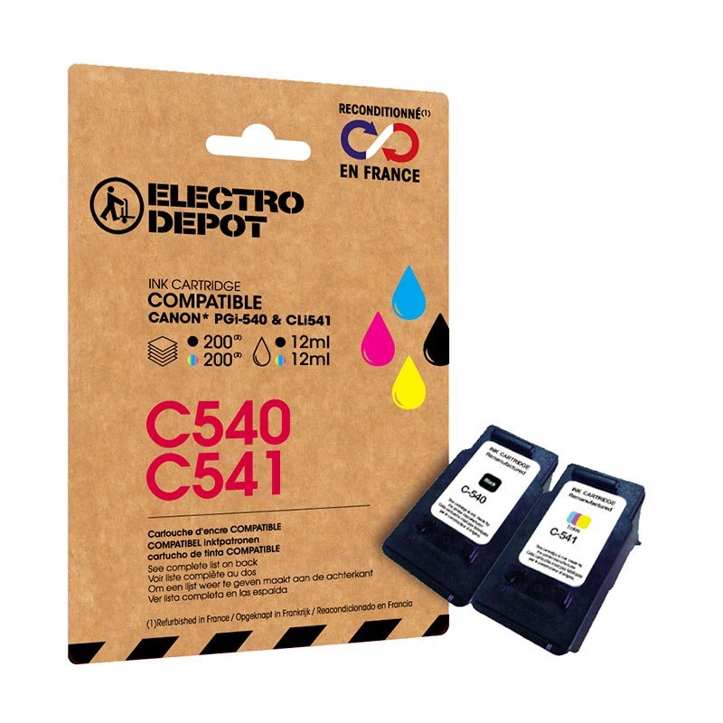 Cartouche Dencre Electro Depot Compatible Canon C540541 Pack Couleurs