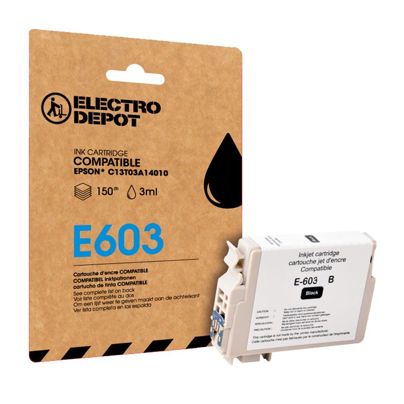 Cartouche D'encre Electro Depot Compatible Epson E603 Noir (etoile De Mer)