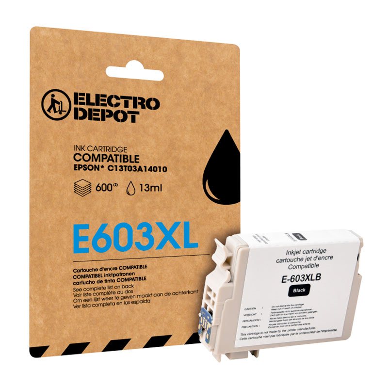 Cartouche D'encre Electro Depot Compatible Epson E603 Noir Xl (etoile De Mer)
