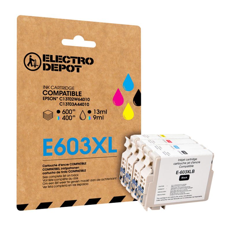 Cartouche D encre Electro Depot Compatible Epson E 603 Xl Noir Et Couleurs - Etoile De Mer