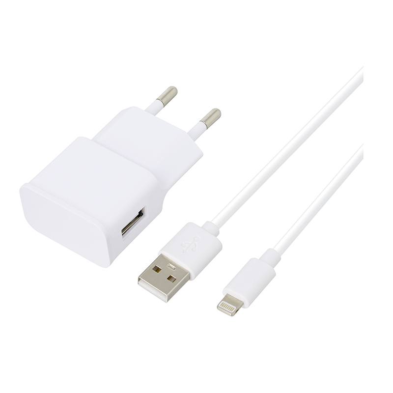 Chargeur Secteur High One 24aa Blanc Cable Lightning 1m