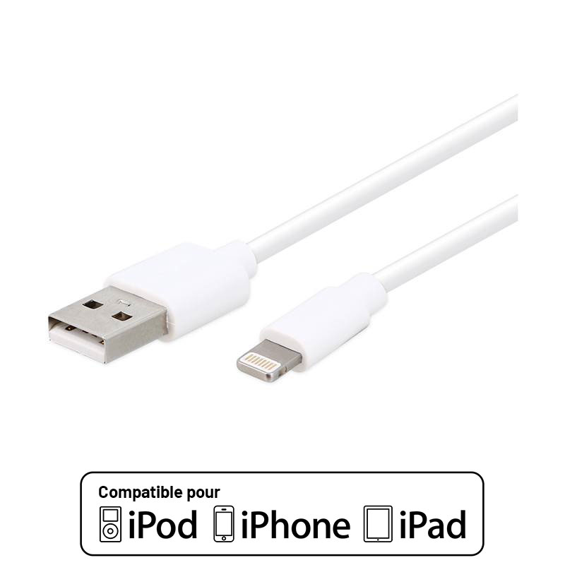 Cable Edenwood Lightning 25m Blanc Certifie Apple