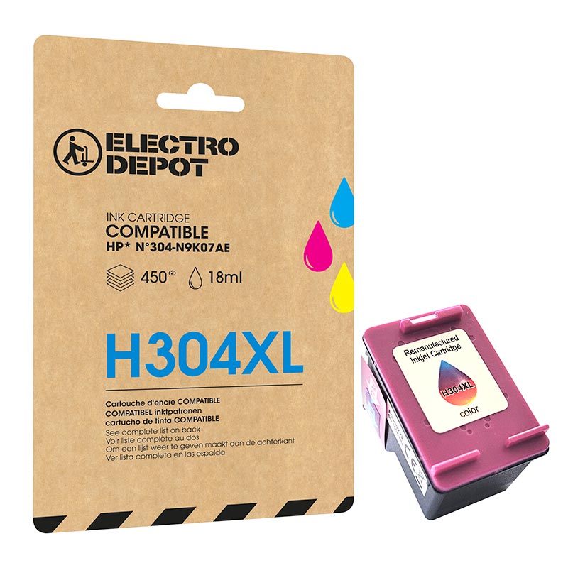 Cartouche D'encre Electro Depot Compatible Hp H304 Couleur