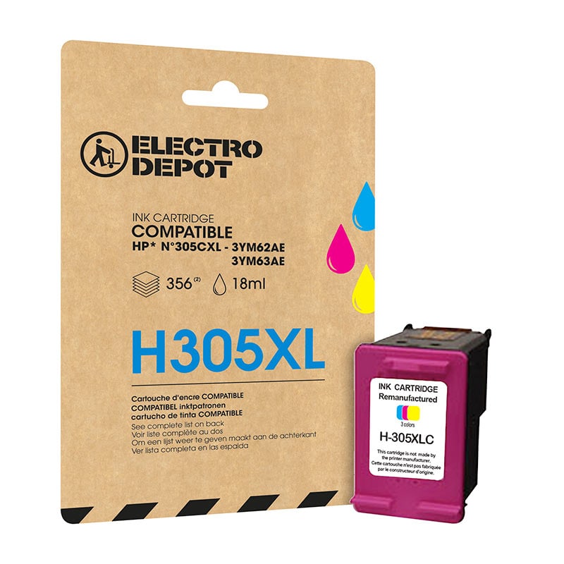Cartouche D'encre Electro Depot Compatible Hp H305 Couleurs Xl