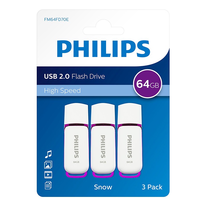 PACK PHILIPS x3 Clés USB 64Go - Electro Dépôt