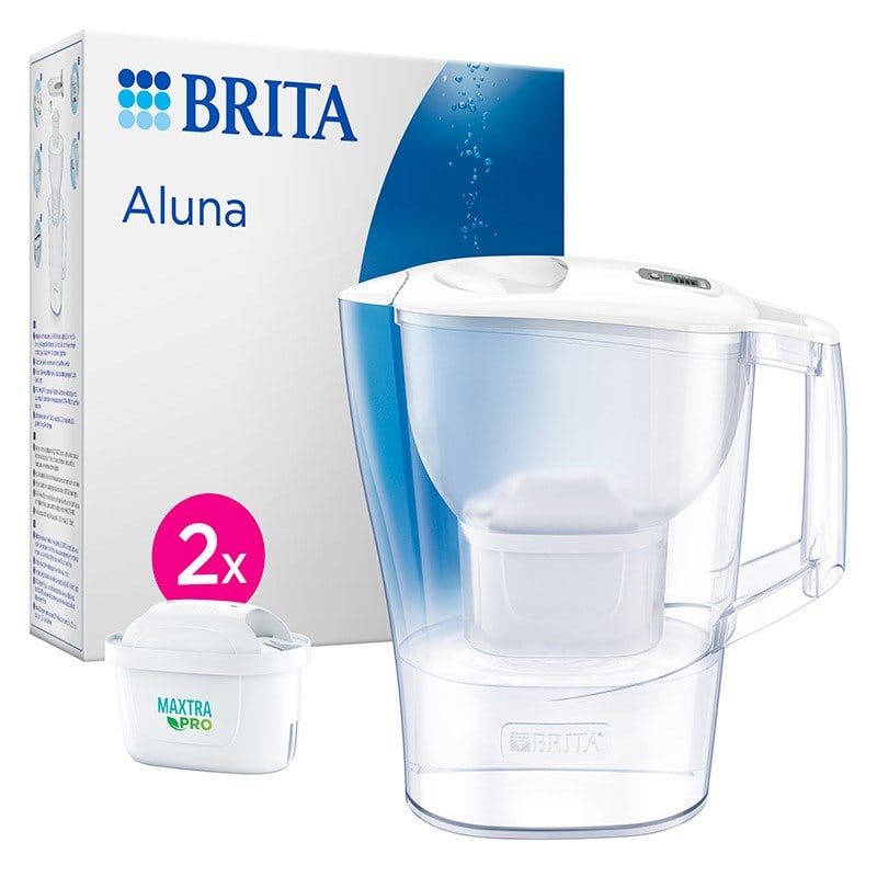 Carafe À Eau Brita Aluna Blance Maxtra Pro + 2 Cartouches