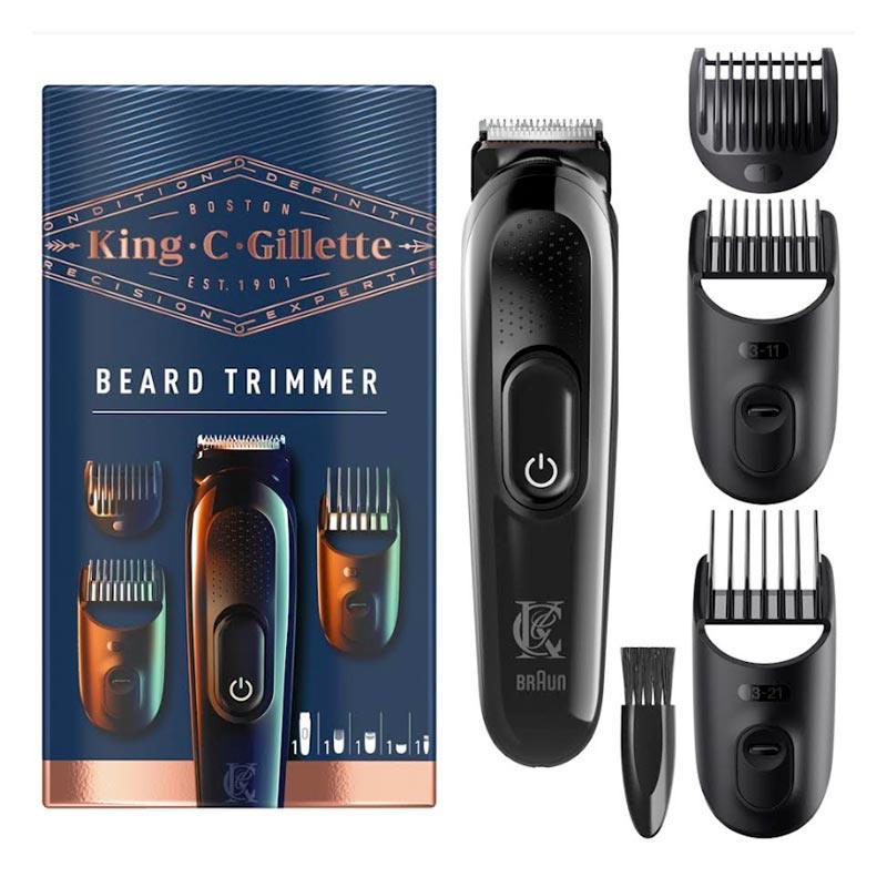 Tondeuse Barbe Braun King C Gillette + 3 Sabots