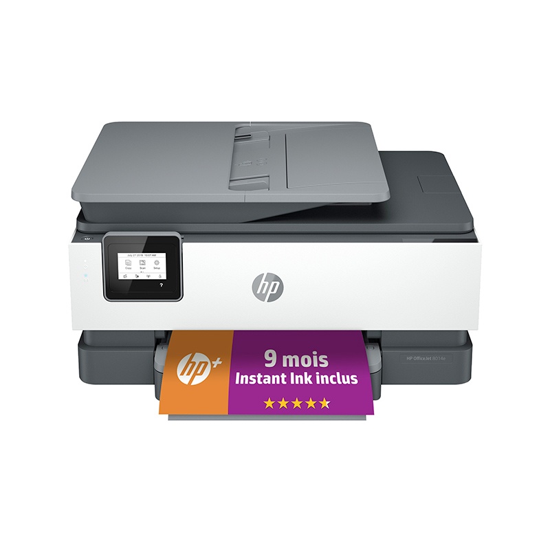 Imprimante Multifonction Hp Officejet 8014e Jet D'encre Couleur Copie Scan - 9 Mois D' Instant Ink Inclus