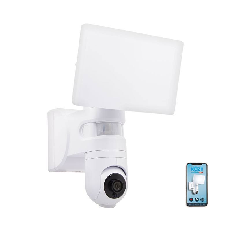 Camera De Surveillance Exterieure Kozii Avec Projecteur Integre