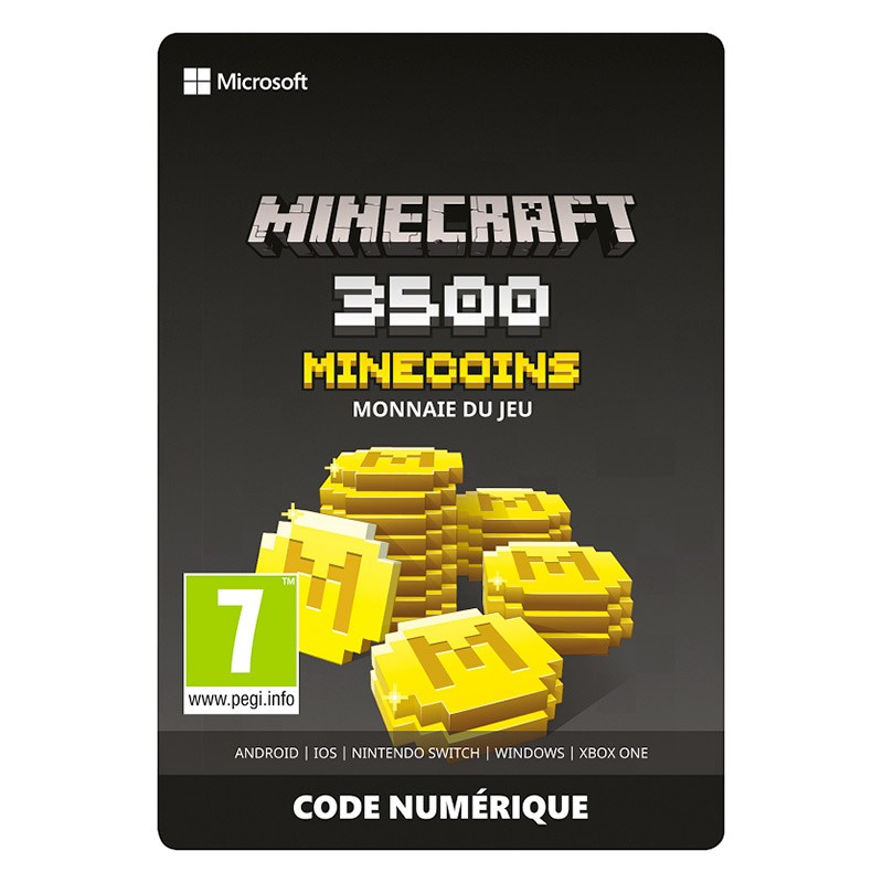 E carte Microsoft Xbox Minecoins 3500