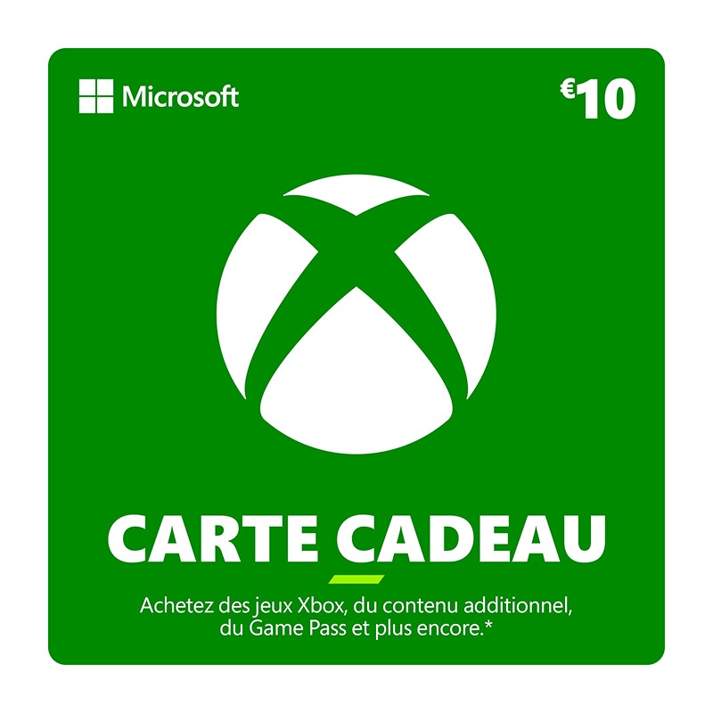 E carte Cadeau Microsoft Xbox Dune Valeur De 10 Euros