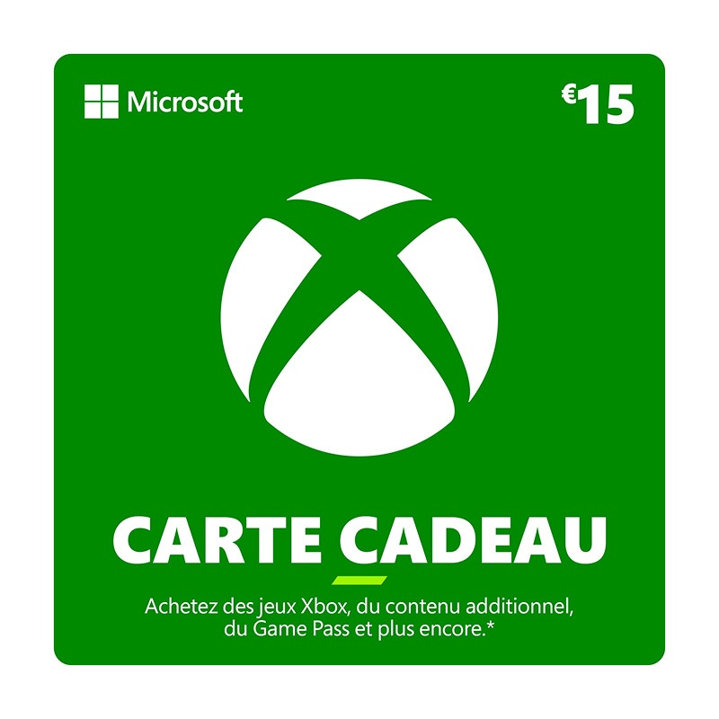 E carte Cadeau Microsoft Xbox Dune Valeur De 15 Euros