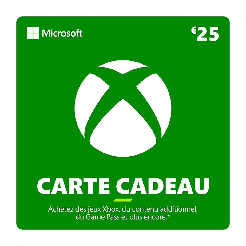 E carte Cadeau Microsoft Xbox Dune Valeur De 25 Euros