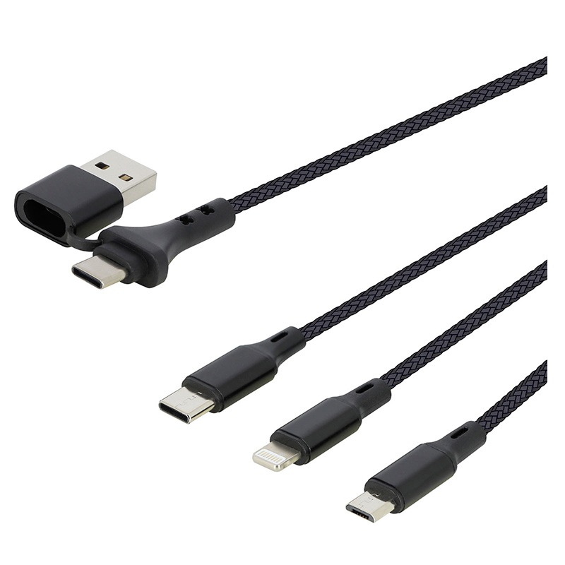 Cable De Charge Sedea 3 En 1 Usb C Et A Vers Usb C Light