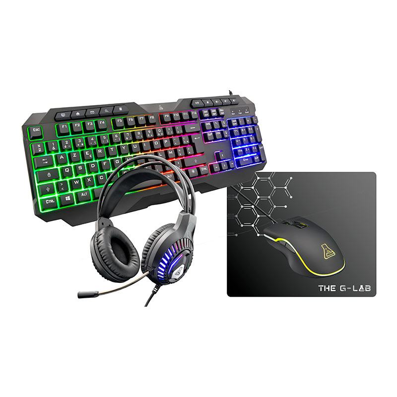 Pack Gamer clavier + souris THE G-LAB Iridium - Electro Dépôt