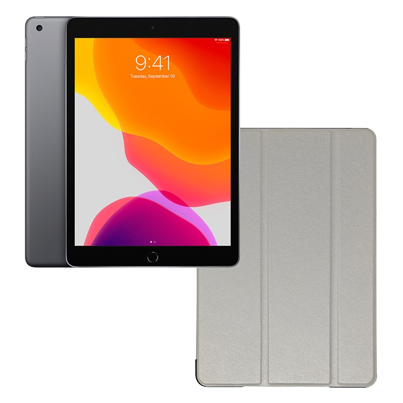 Apple Ipad 7 (2019) 128go Gris Reconditionne Grade eco + Coque