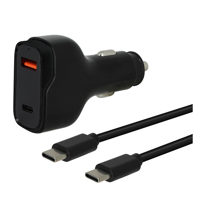Chargeur Allume Cigare Edenwood 83w Usb A Et Usb C + Cable 1 M Usb C Usb C