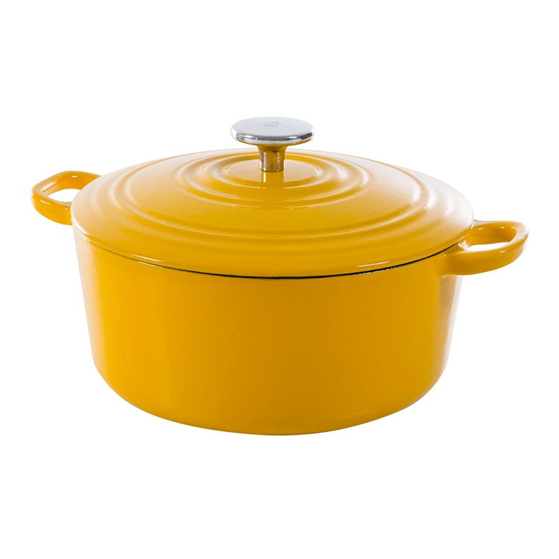 Electrodepot Cocotte Fonte Acier 28Cm 6,7L Jaune