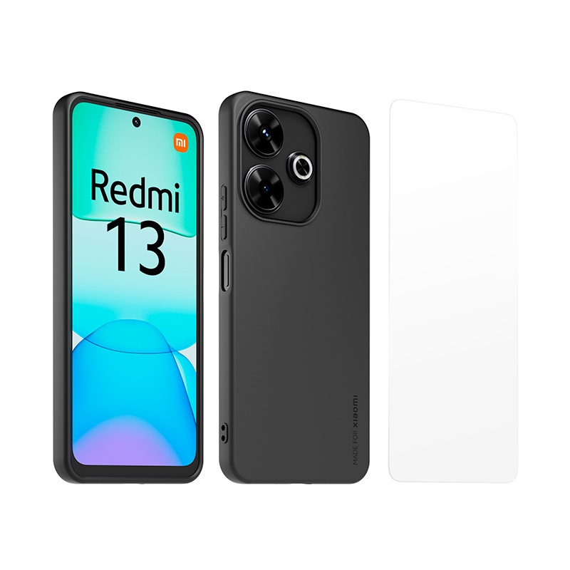 Pack Coque + Verre Trempe Made For Xiaomi Redmi 13 4g