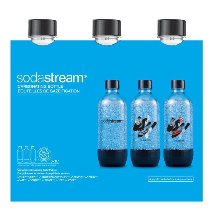 Lot de 3 bouteilles Sodastream UEFA Argent