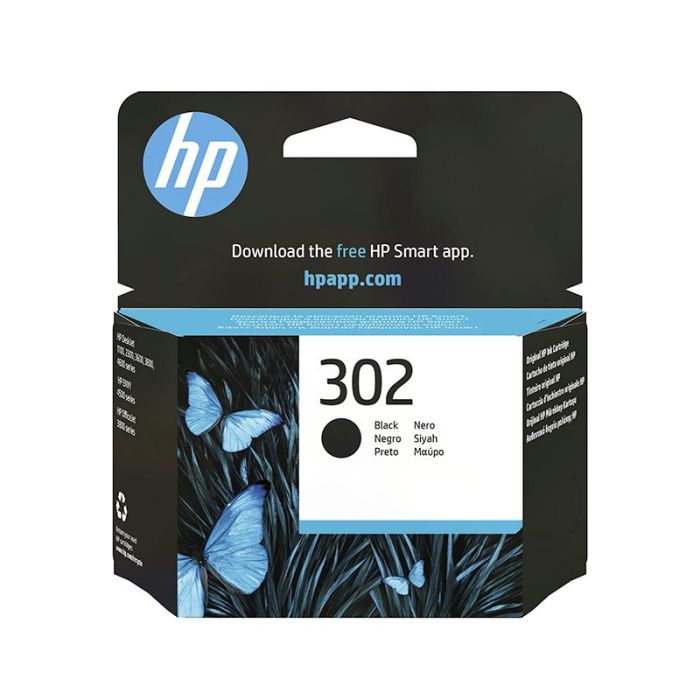 HP 302 Cartouche d'encre noire authentique (F6U66AE) pour HP