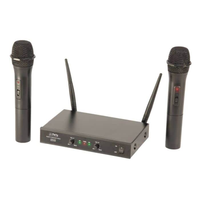 Microphone karaoké sans fil,2Pcs Mic--Kit de système de microphone sans fil  avec récepteur USB, karaoké, haut parleur Smart TV, chan - Cdiscount  Informatique