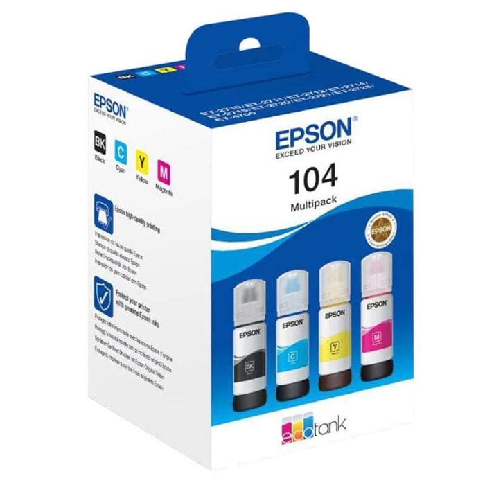 EPSON 104 MultiPack 4 couleurs (Cyan, Magenta, Jaune, Noir) - Electro Dépôt