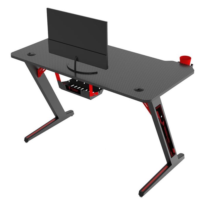 Bureau Gaming Berserker B120 Noir Et Rouge Electro Depot