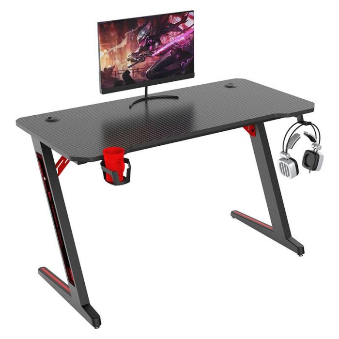 Bureau Gaming Berserker B120 Noir Et Rouge Electro Depot