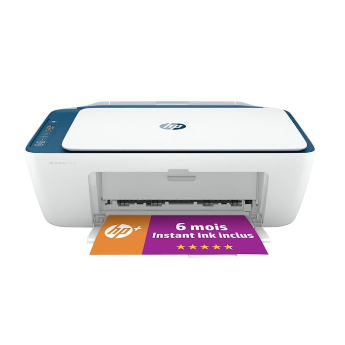 Imprimante HP DeskJet 2721e multifonction et jet d'encre couleur Copie Scan  - 6 mois d' Instant ink inclus avec HP+ - Electro Dépôt