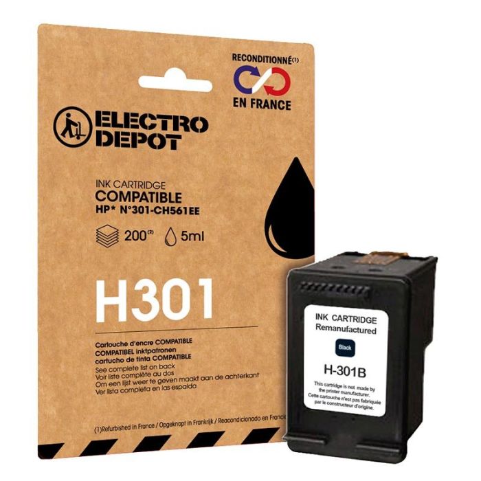 Cartouche d'encre ELECTRO DEPOT compatible HP H301 noir - Electro Dépôt