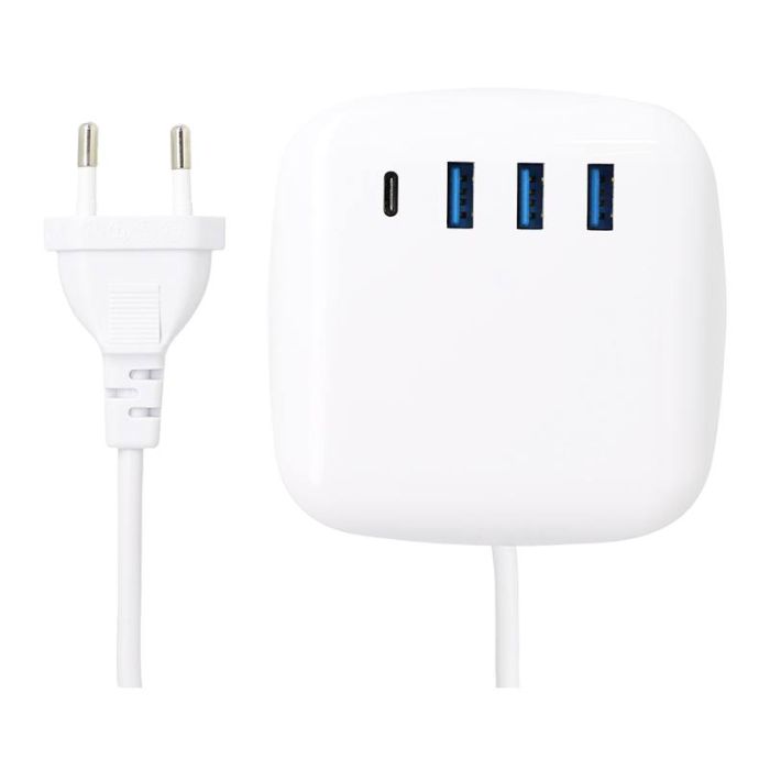 WE - Chargeur secteur USB-A et USB-C BLANC