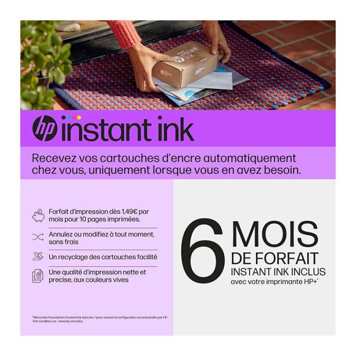 Imprimante HP DeskJet 2723e multifonction et jet d'encre couleur Copie Scan  - 6 mois d' Instant ink inclus avec HP+ - Electro Dépôt