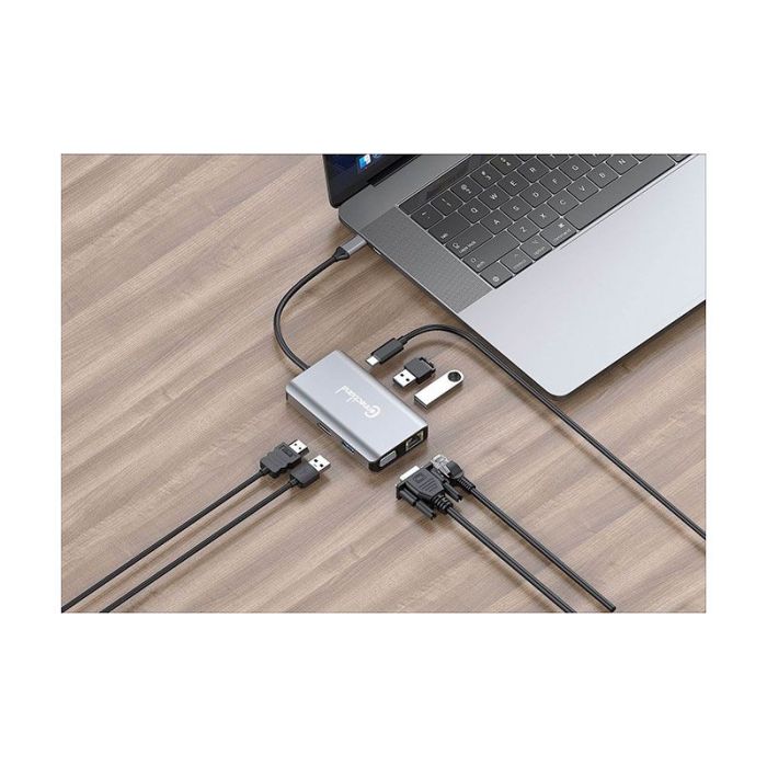Hub 7 en 1 CONNECTLAND vers USB-C gris