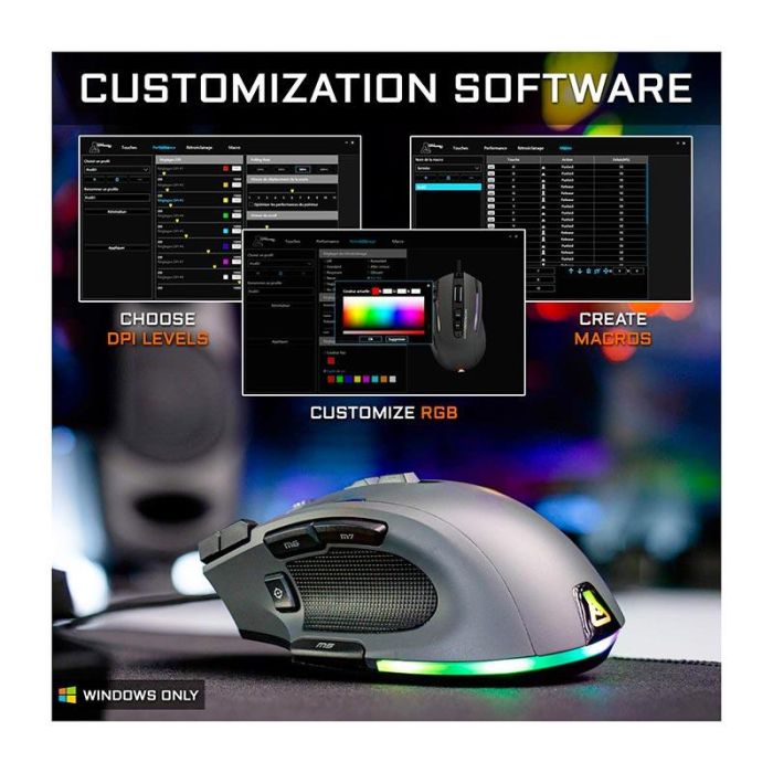 The G-Lab Kult Nitrogen Core Souris Gamer Filaire Haute