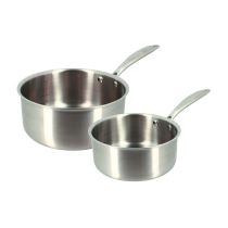 Lot de 2 casseroles MENASTYL inox 16 & 20 cm