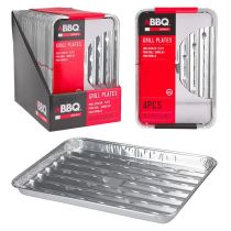 Barquettes aluminium pour barbecue X 4 pièces