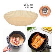 Papier cuisson x25 diamètre 20cm pour friteuse sans huile Papier cuisson x25 diamètre 20cm pour friteuse sans huile