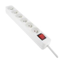 Bloc multriprise ELECTRODEPOT 6 prises + interrupteur blanc