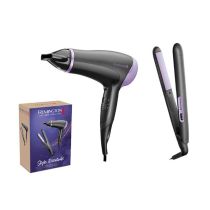 Sèche-cheveux + lisseur REMINGTON PACK STYLE ESSENTIALS D3016GP