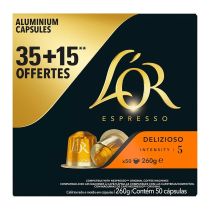 Capsule L'OR DELIZIOSO 35+15 pour machine NESPRESSO