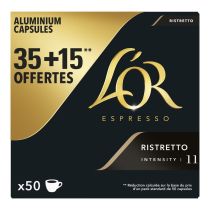 Capsules café L'OR RISTRETTO 35+15 CAPSULES