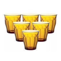 6 verres DURALEX Picardie vermeil 31cl
