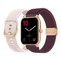 Montre connectée ECHO Rainbow Pro S Rose - 2 bracelets - IA