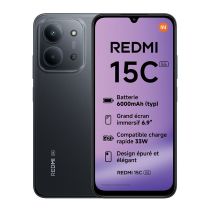 Smartphone XIAOMI Redmi 15C 256Go 5G Noir